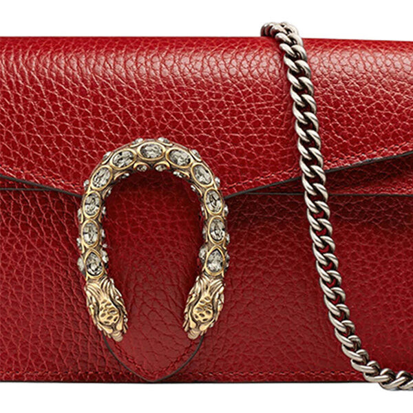 Мини-сумка Gucci Dionysus через плечо, красная — фото 4