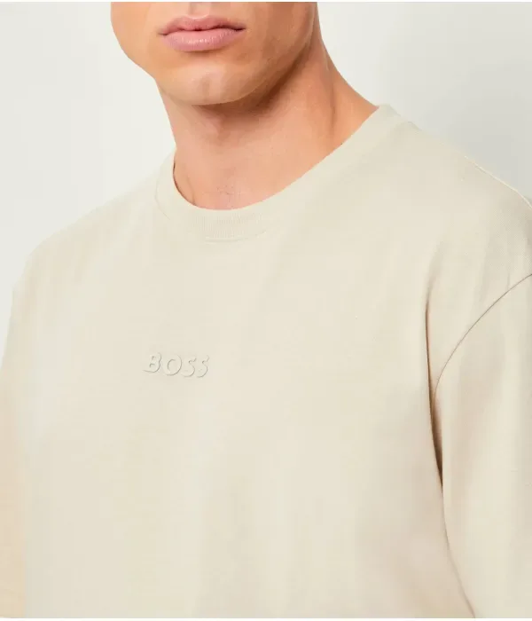 Футболка 10 oversize fit Boss Green, бежевый — фото 4