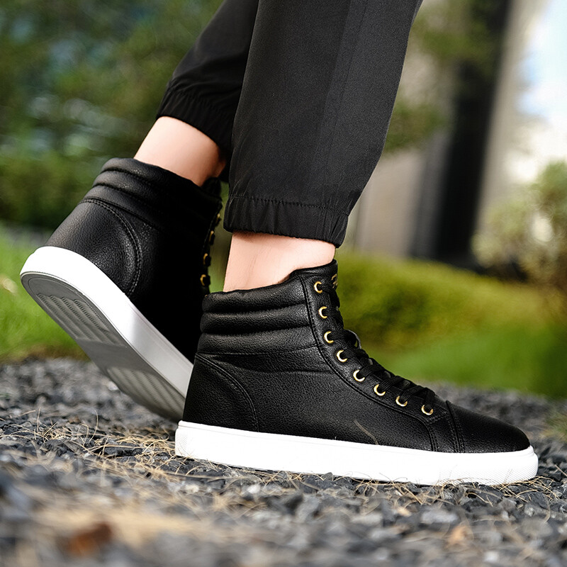 Кеды, обувь для скейтборда унисекс с высоким верхом Swinsger, цвет Black Fleece-Lined — фото 3