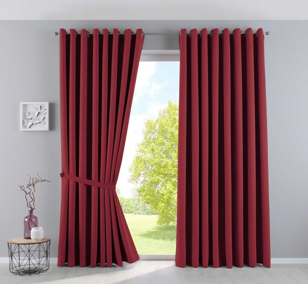 

Готовая штора GALICJA 400x150 ШЕРСТЬ штора 150 Astek, бордовый