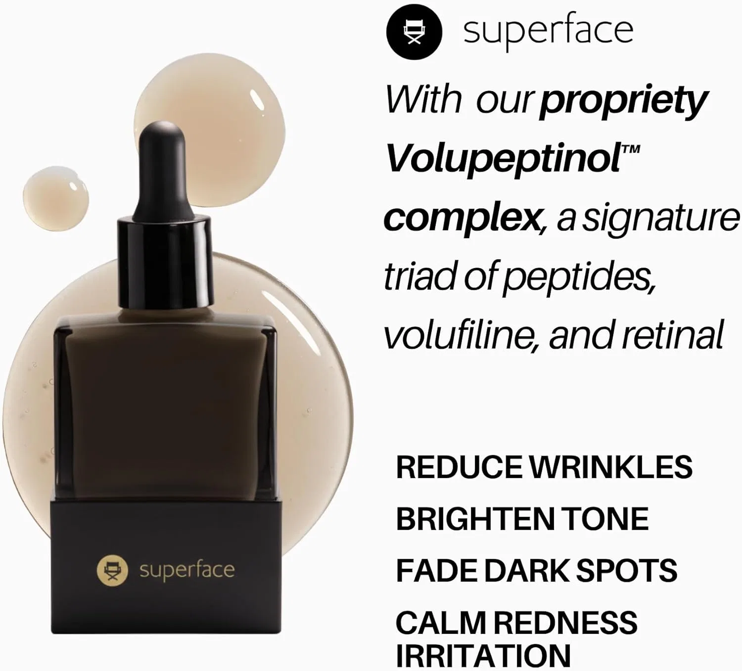 Сыворотка Superface — Укрепляющая Volpeptinol Repair & Firming Vitality Drops, 35 мл — фото 2