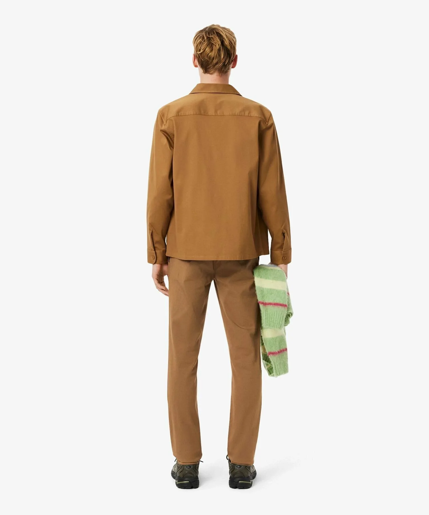 Узкие прямые эластичные брюки-чиносы LACOSTE, Camel — фото 3