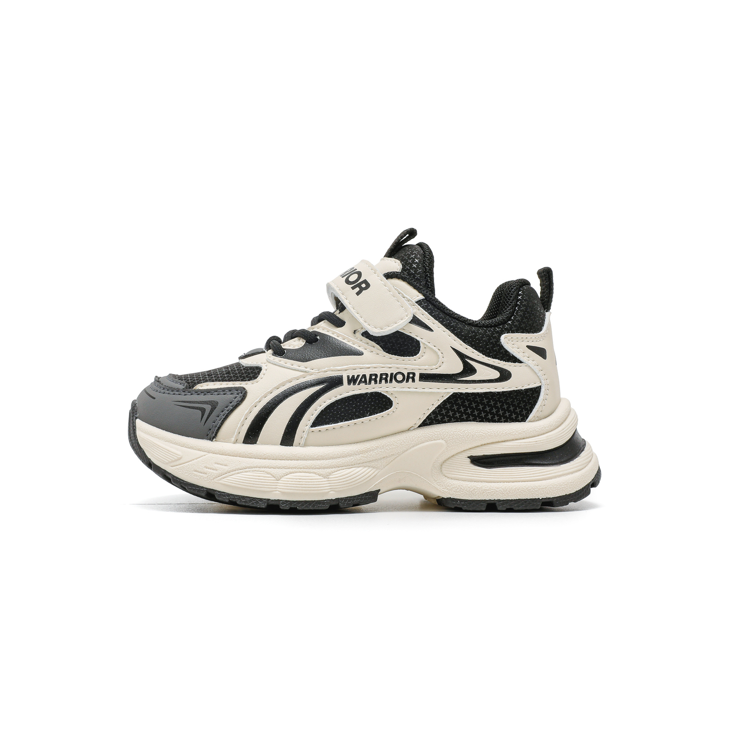 

Кроссовки детские низкие Cushioning Slip Resistant WARRIOR, черный/бежевый