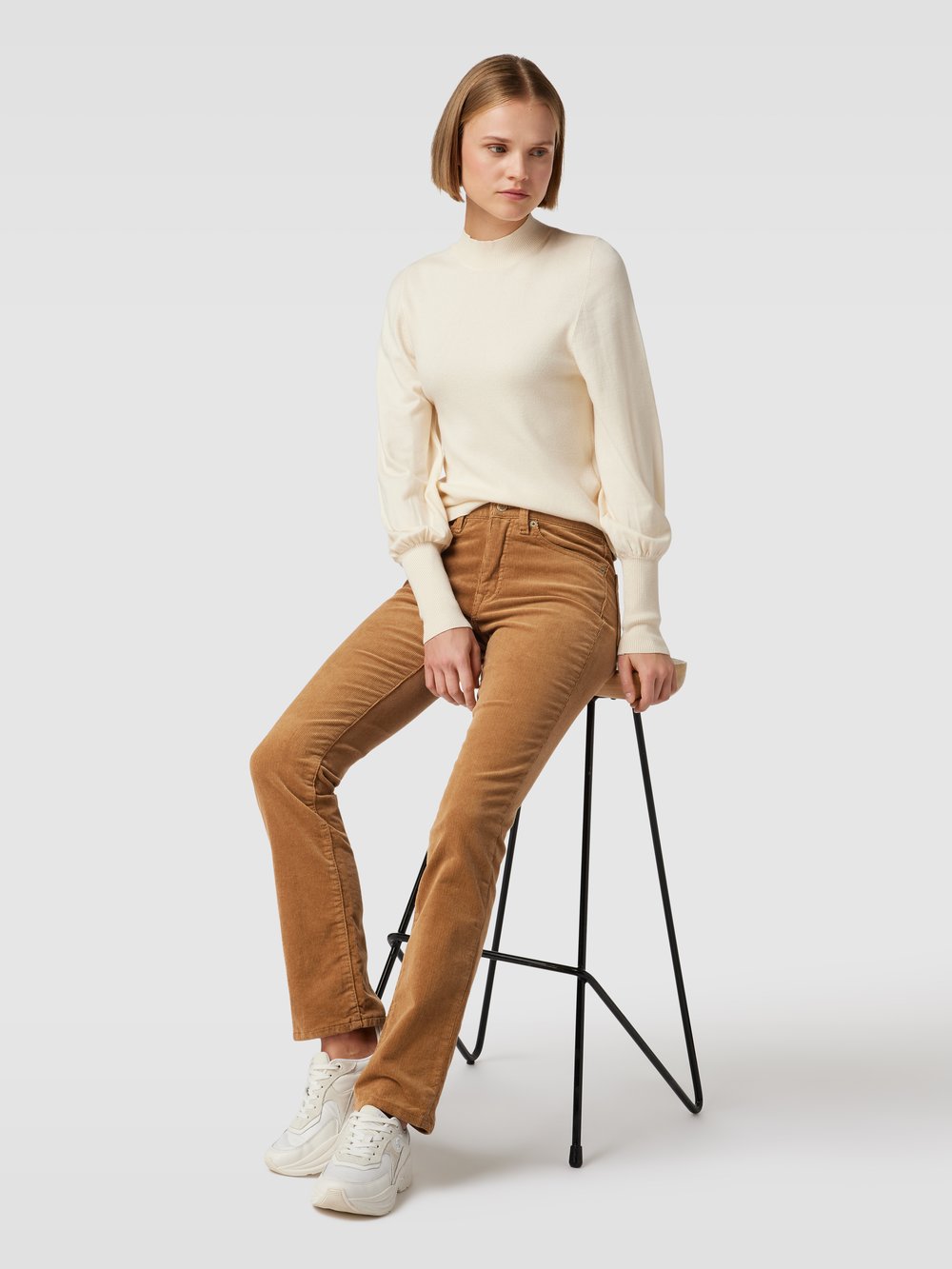 

Вельветовые брюки с застежкой на пуговицу и молнию Lauren Ralph Lauren, коричневый