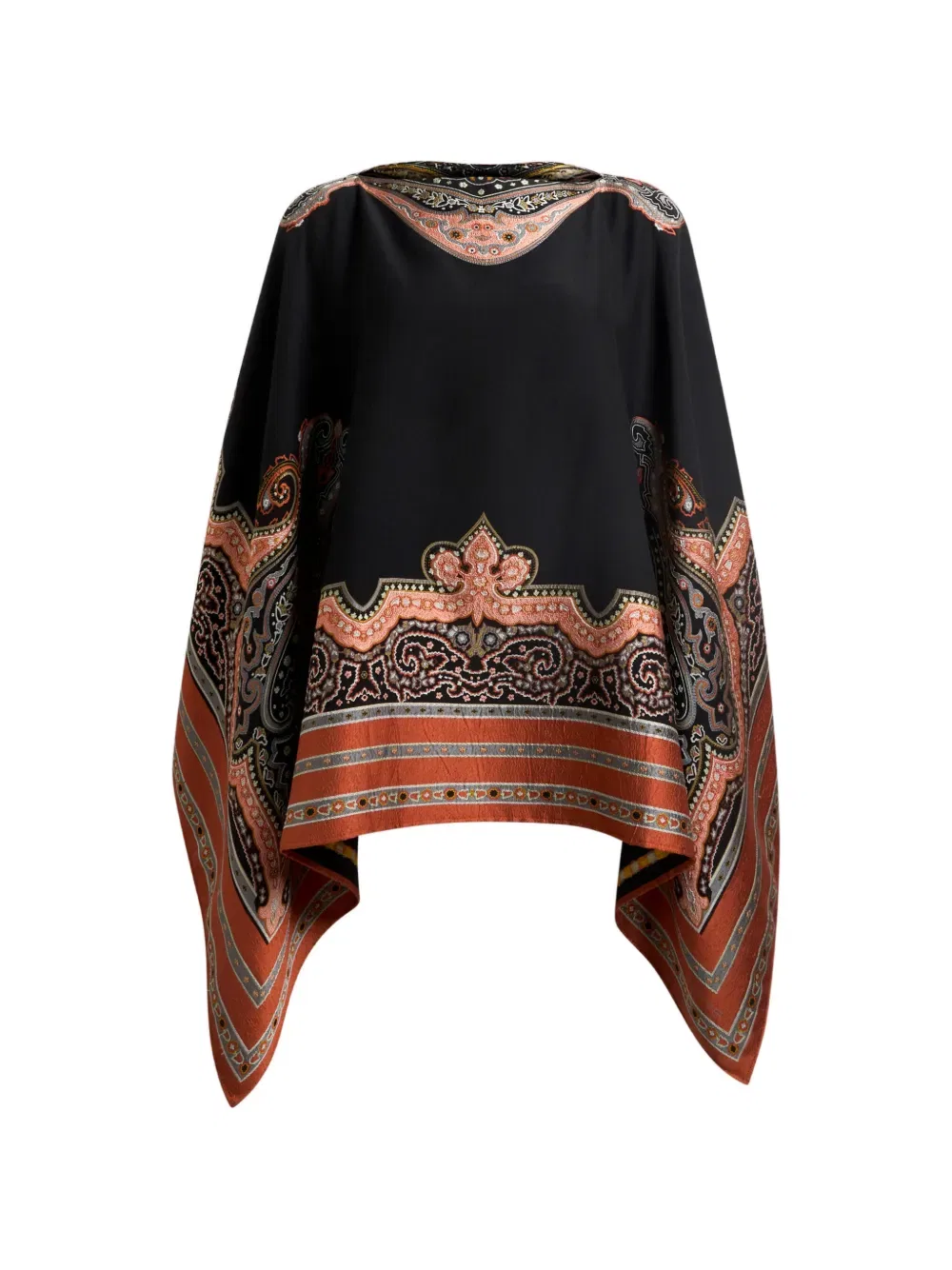Вышитое пончо Fil-coupe Etro, черный