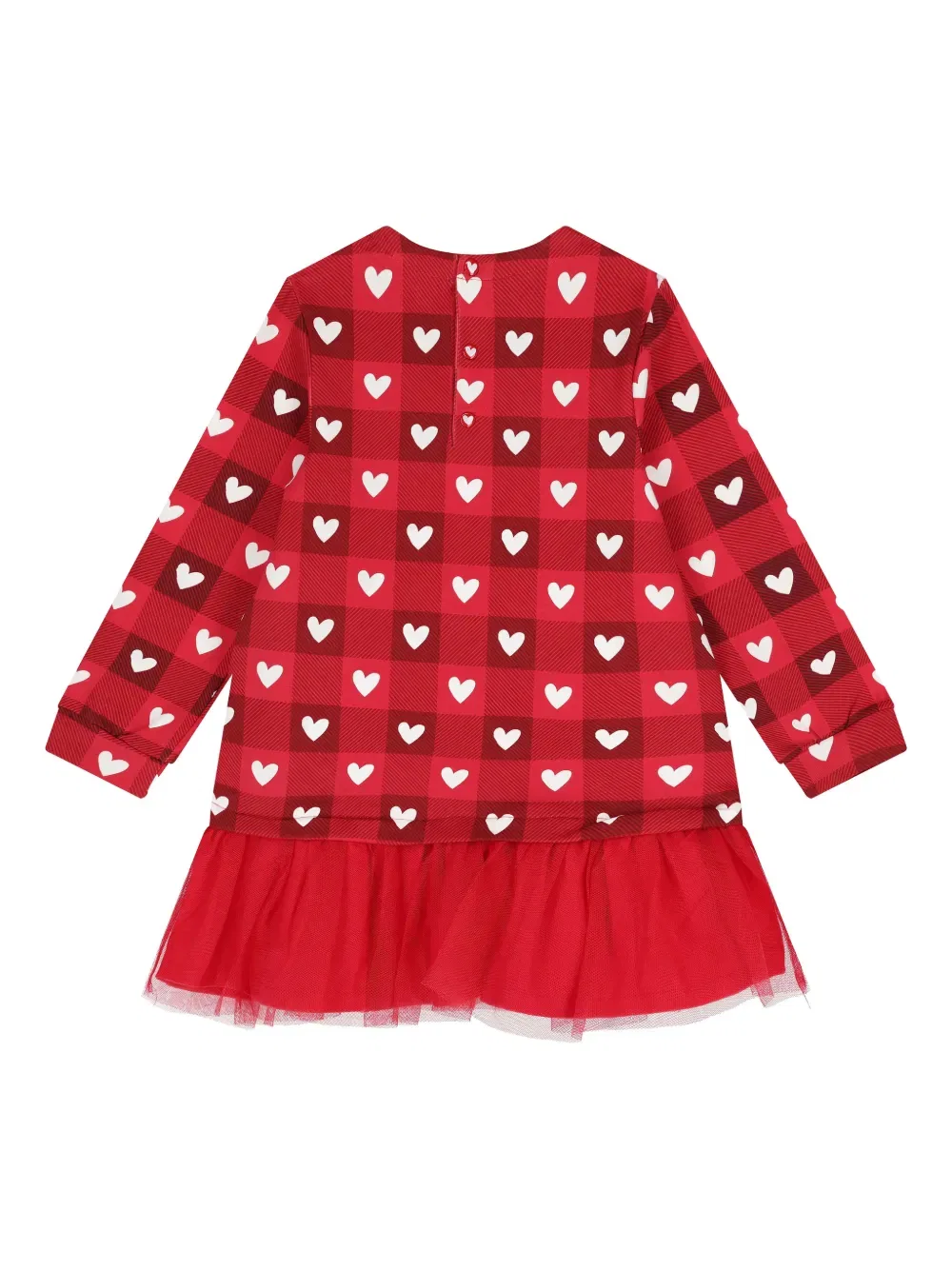 Комплект платья в клетку «сердечки» Agatha Ruiz De La Prada, красный — фото 4