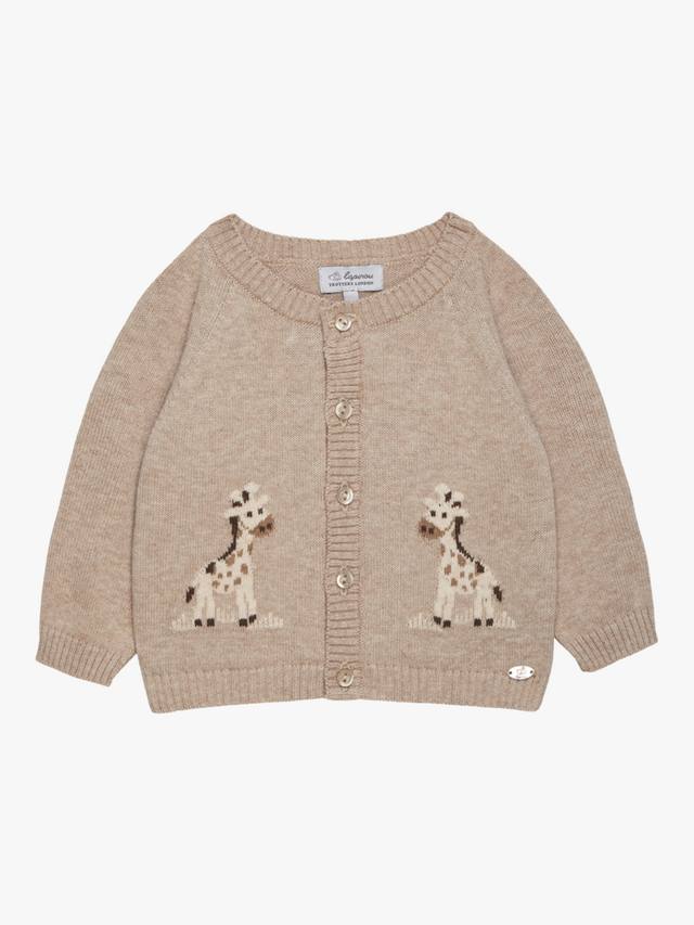

Кардиган из смеси шерсти и кашемира baby giraffe Trotters, цвет Oatmeal