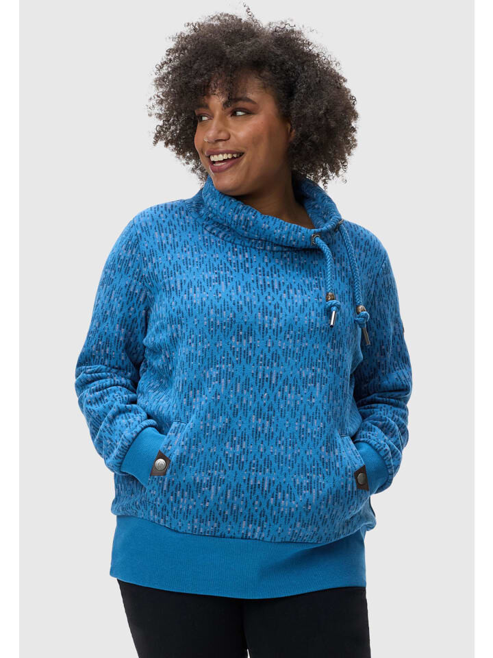 

Толстовка ragwear Rollkragenpullover Rylie Print Plus, синий