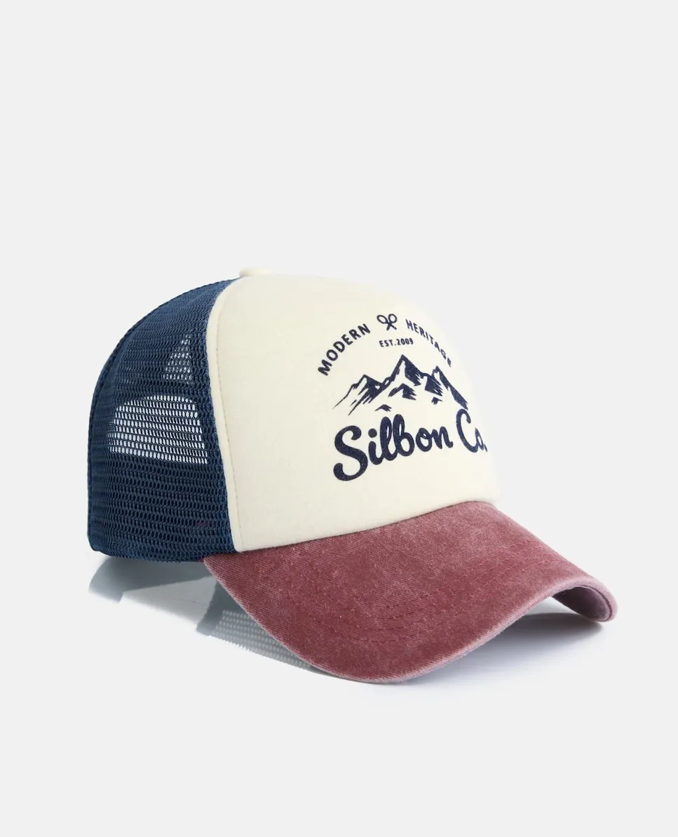 

Кепка дальнобойщика бордового цвета для мужчин Silbon, бордовый