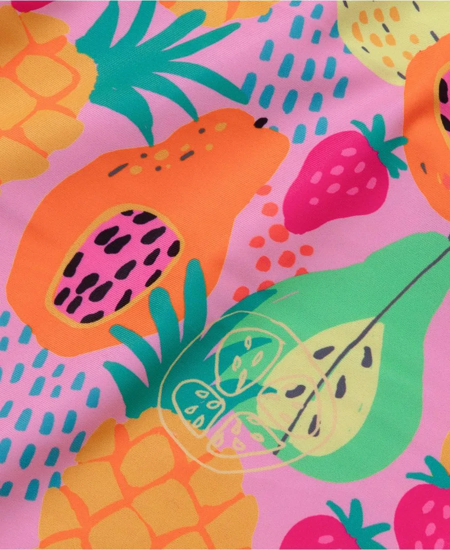 Детский цельный купальник, устойчивый к хлору Lands' End, tropical fruit/розовый — фото 3