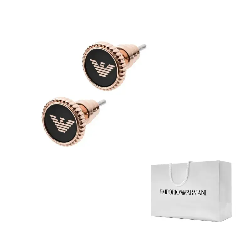 

EMPORIO ARMANI Серьги-гвоздики из нержавеющей стали для женщин розовое золото