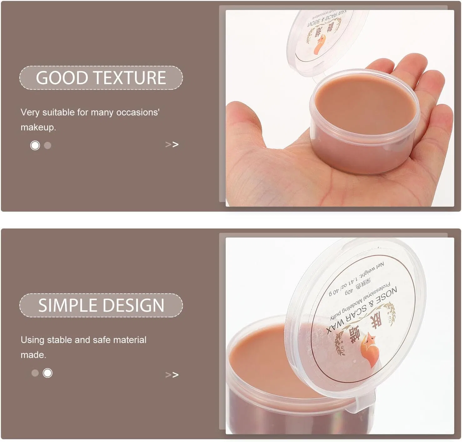 Воск для моделирования шрамов Special Makeup Skin Wax, бежевый — фото 4