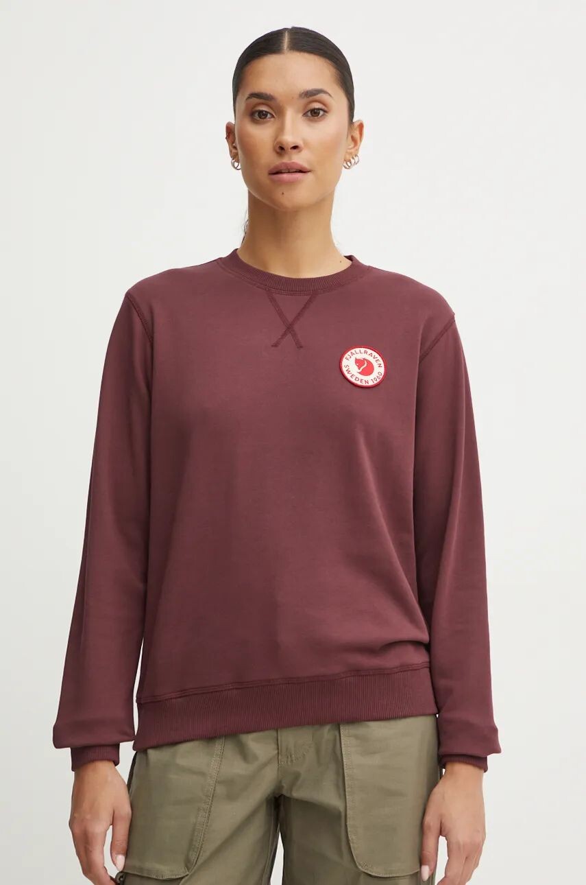 

Толстовка Fjallraven Спортивный костюм 1960 года с логотипом, гранатовый
