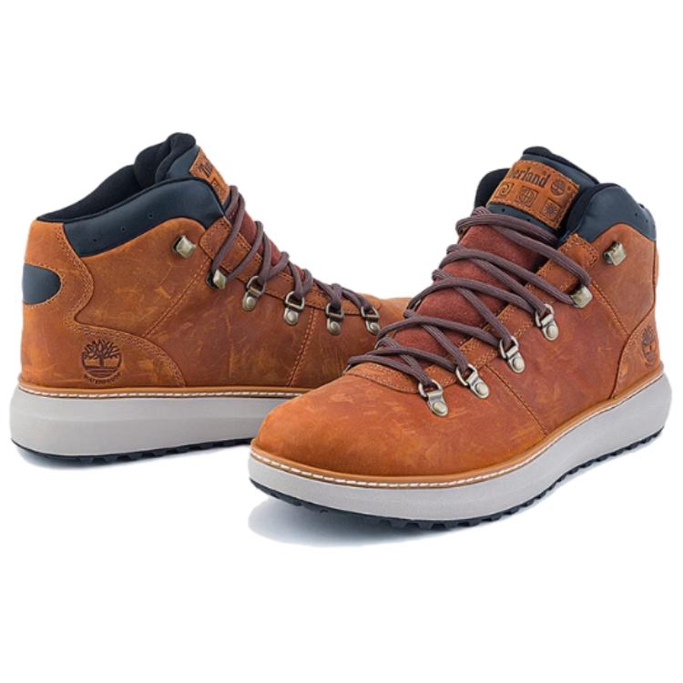 Мужские ботинки Timberland дышащие водонепроницаемые короткие уличные ботинки мужские Rusty Red — фото 3