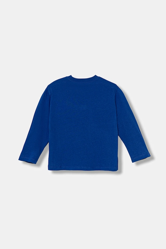 Детская хлопковая кофта с длинным рукавом United Colors Of Benetton, синий — фото 2