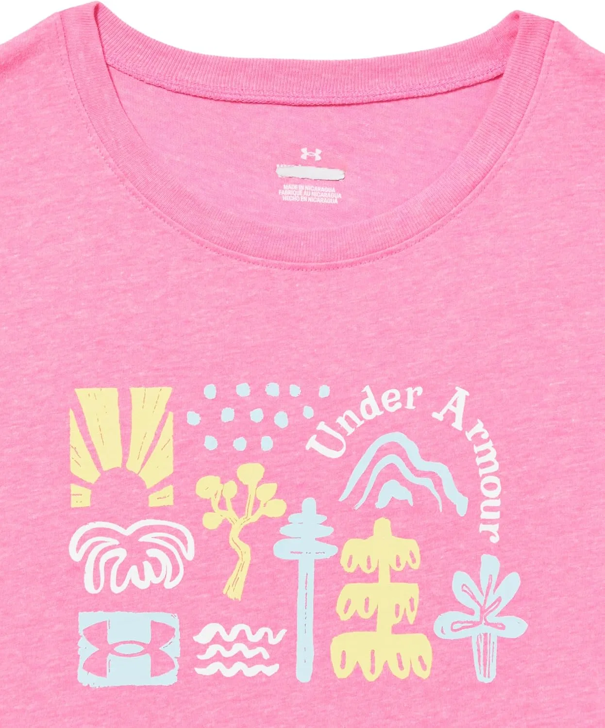 Футболка детская Performance Graphic Under Armour, Pink Elemental — фото 2