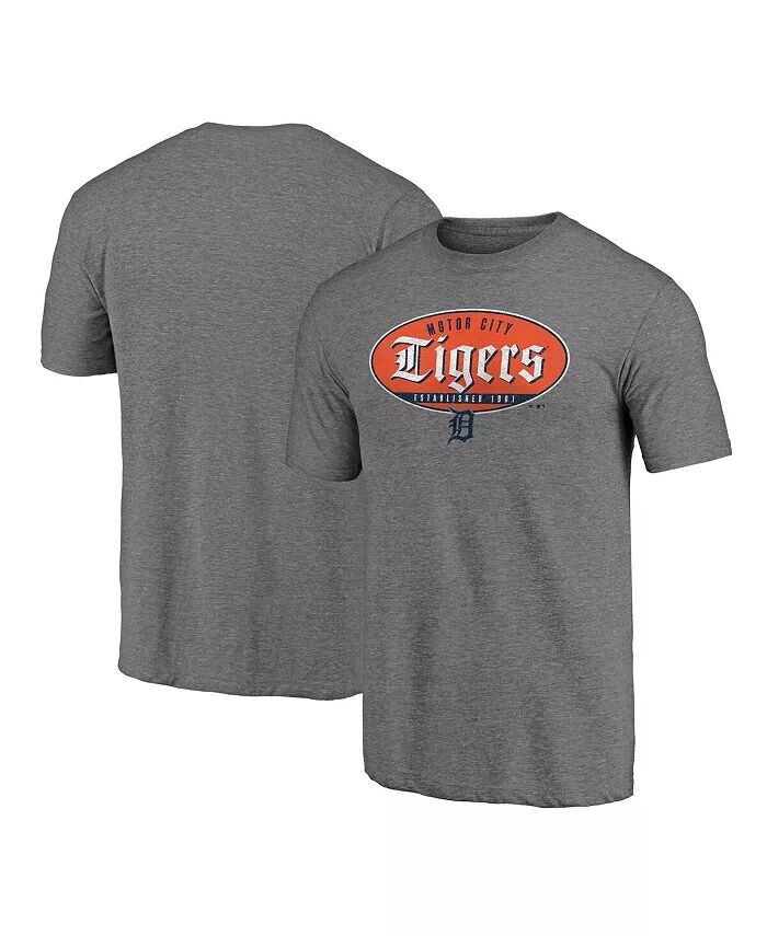 

Мужская серая футболка Detroit Tigers Hometown Collection Oil Can Tri-Blend Fanatics