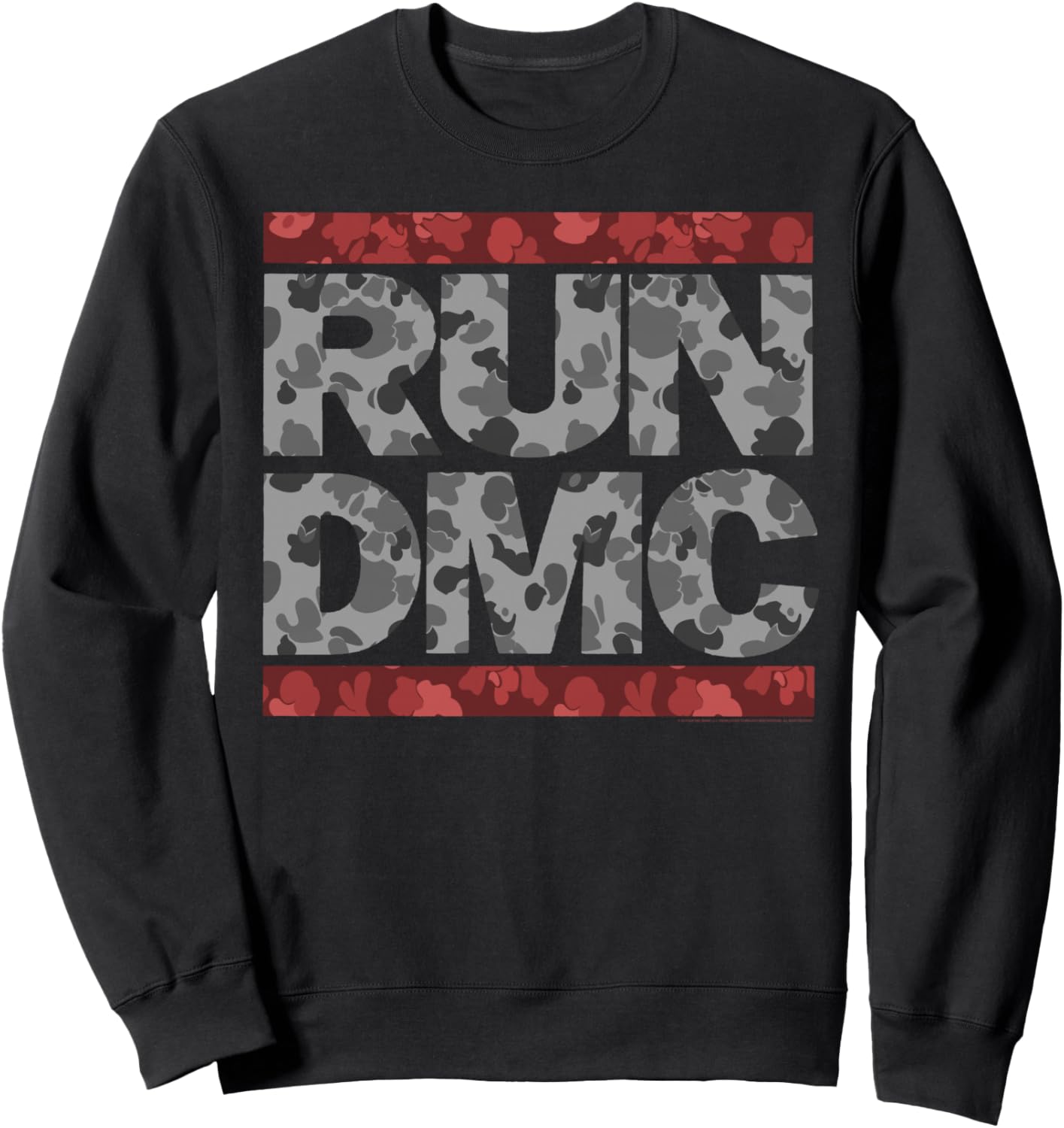 

Официальная толстовка Run DMC с красным камуфляжным логотипом, Красный, Официальная толстовка Run DMC с красным камуфляжным логотипом