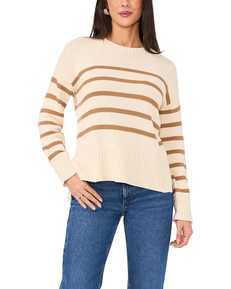 

Свитер Vince Camuto Mock Neck With Stripes, цвет Birch