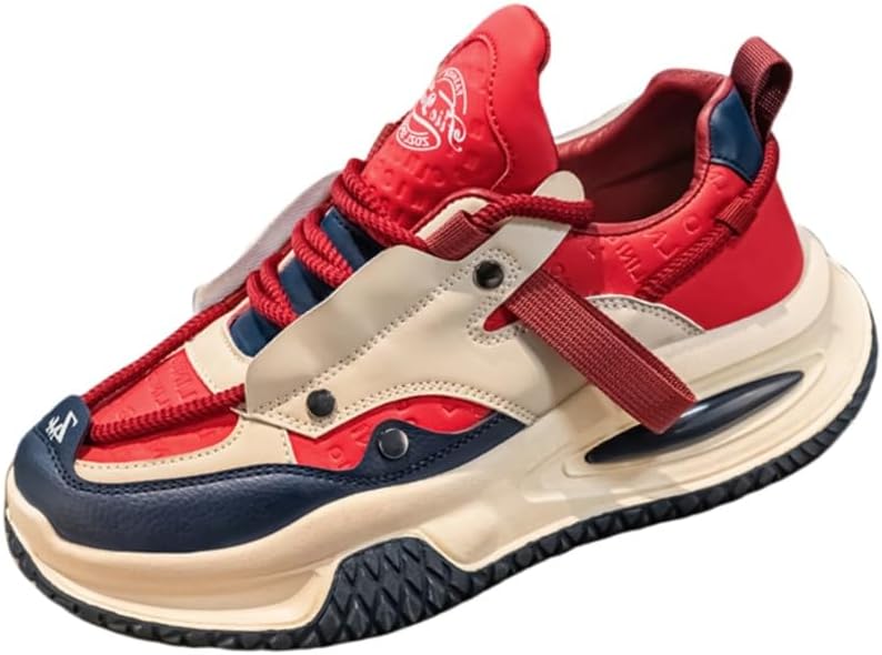 

Мужские легкие дышащие спортивные кроссовки - модный дизайн для повседневной носки и ежедневного использования Fusecottc, красный