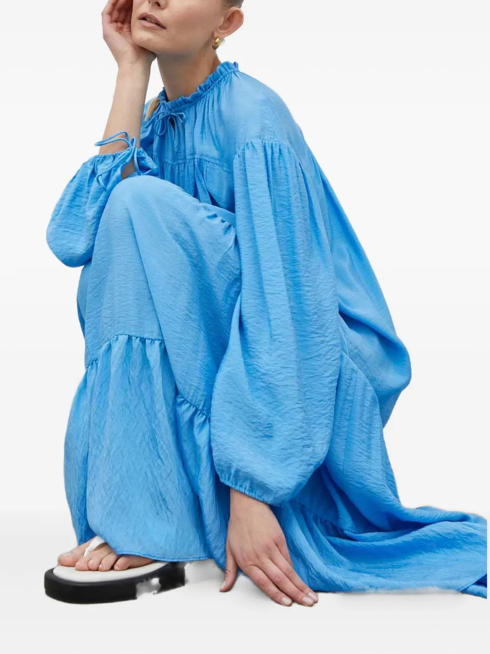 

Платье макси с оборками Day Birger Et Mikkelsen, синий