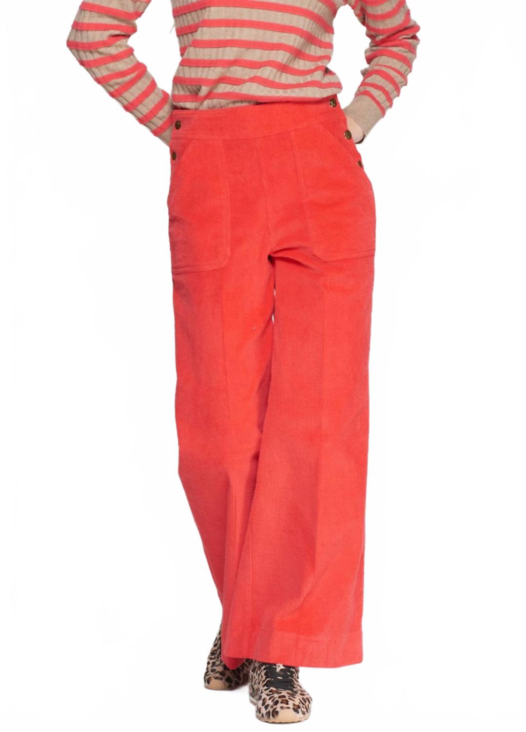 

Vilagallo Прямые брюки Muniel Cord оранжевого цвета