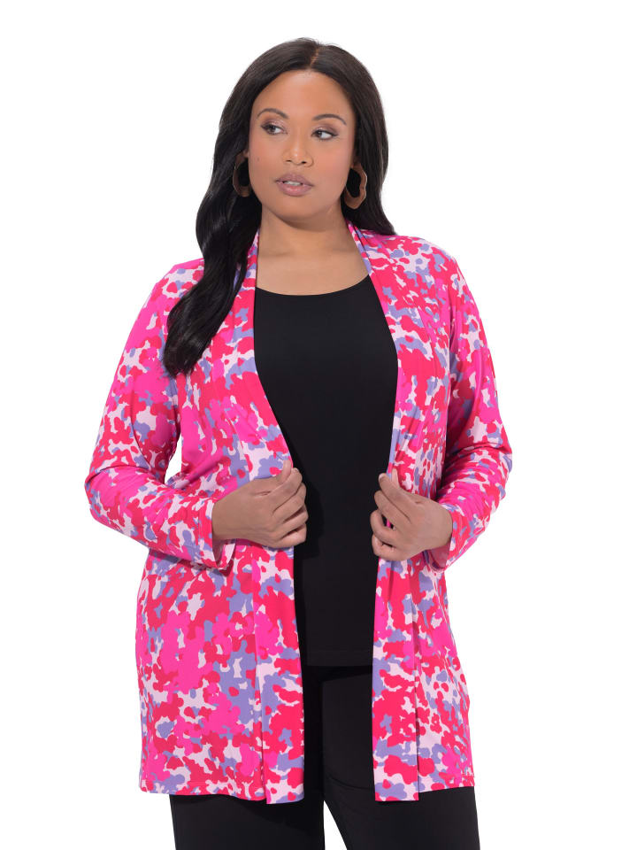 

Ulla Popken Розовая рубашка-куртка