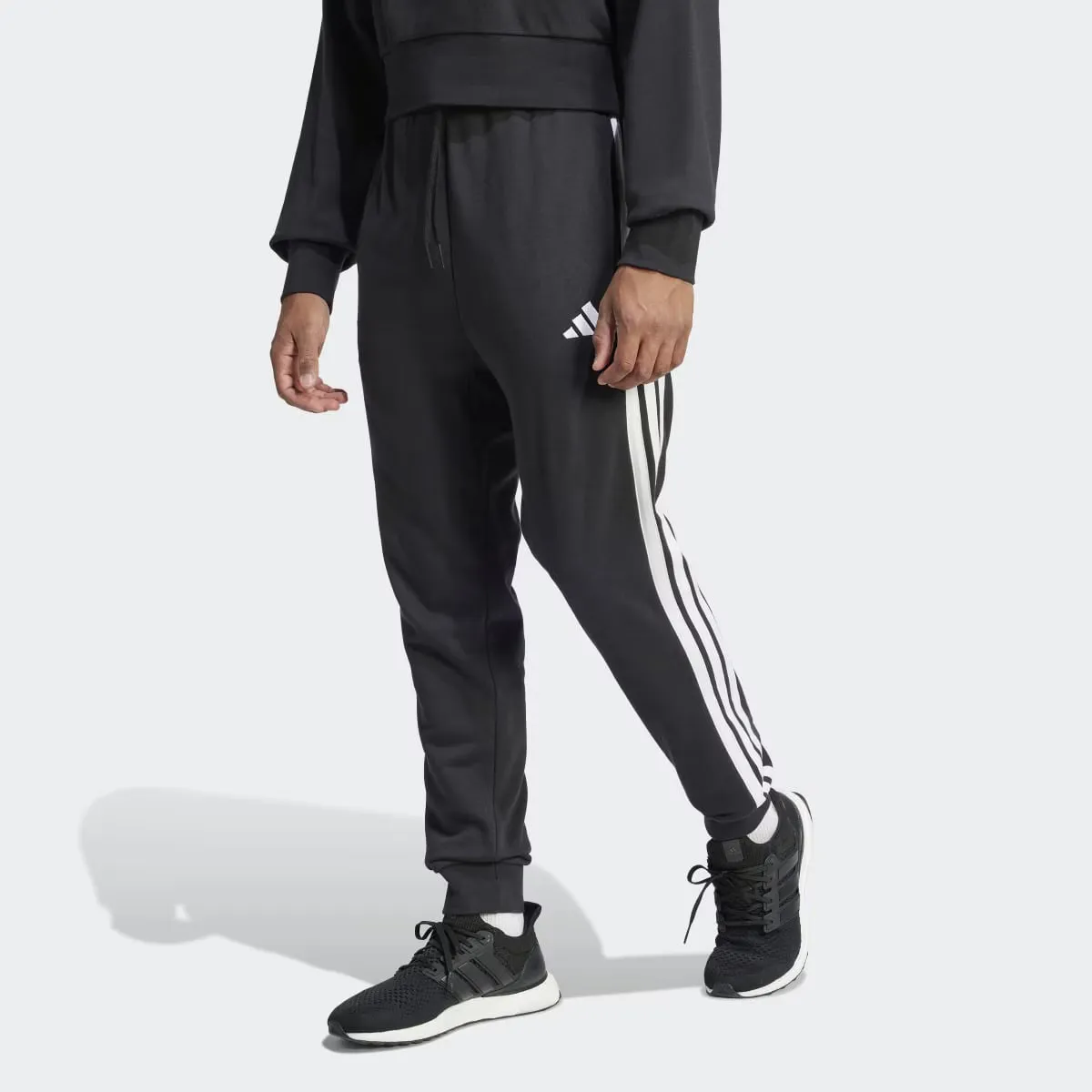 

Мужские брюки Adidas Essentials French Terry с тремя полосками, черный