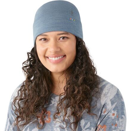 

Шапка-бини Merino 250 с манжетами Smartwool, цвет Pewter Blue Heather