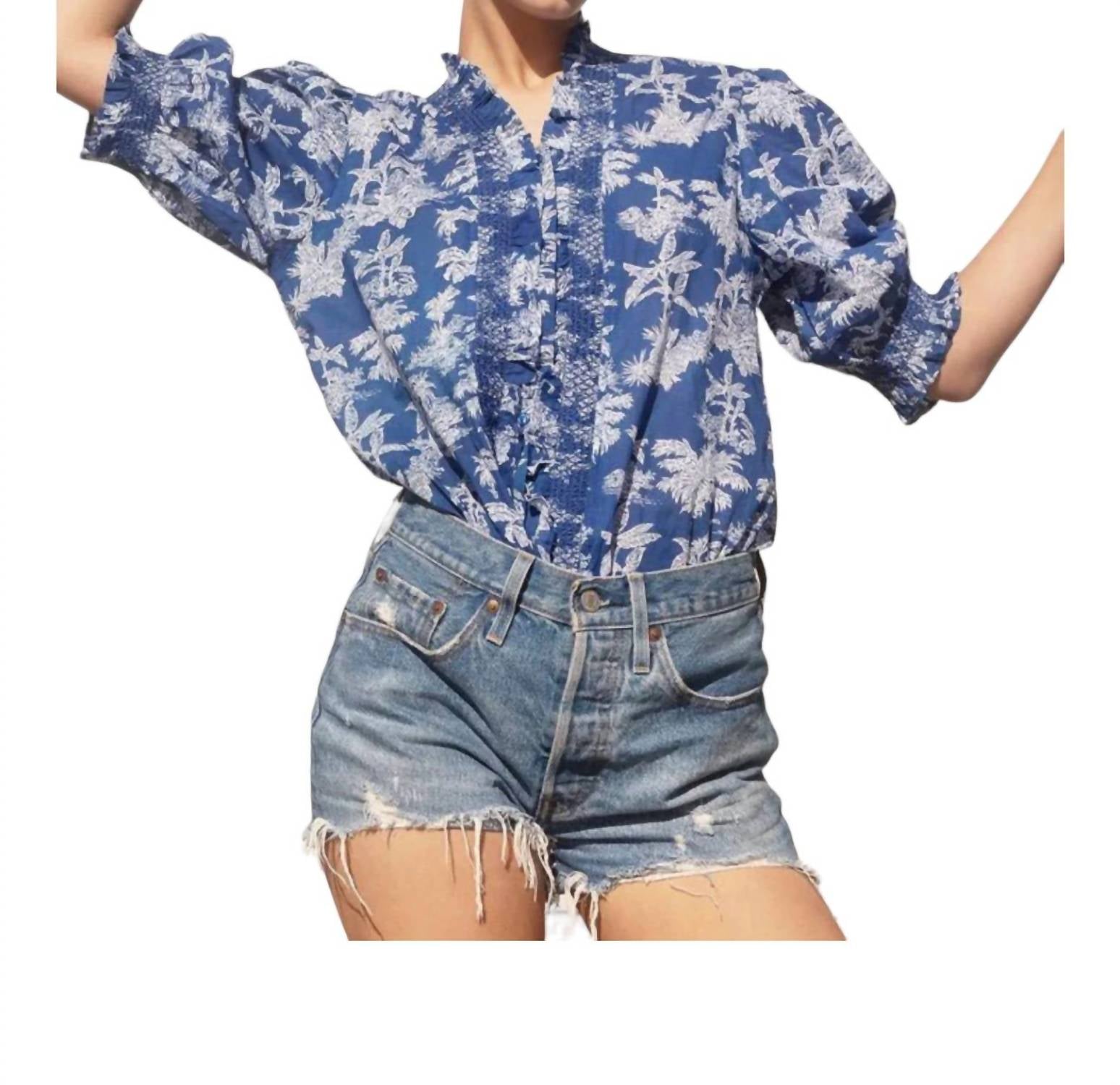 

Рубашка Ocean в цвете Navy Palm LOLA AUSTRALIA