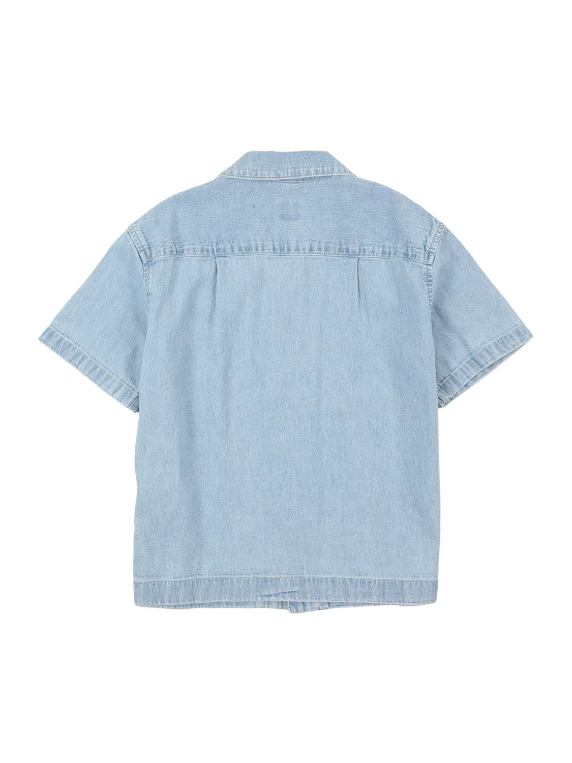 Рубашка Gap Regular fit на пуговицах, синяя джинсовая — фото 2