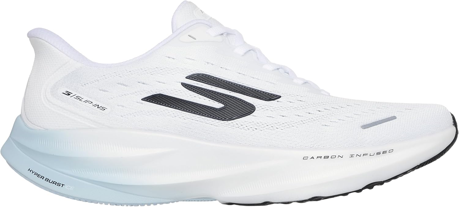 Мужские слипоны Skechers Aero Spark без шнурков, белый/голубой/светло-голубой — фото 4