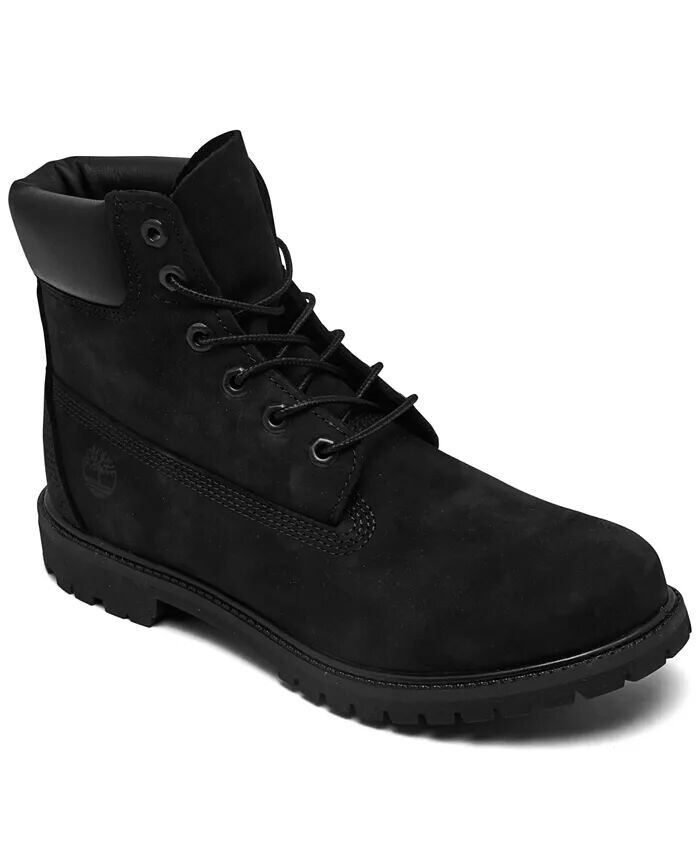 Женские 6-дюймовые водонепроницаемые ботинки премиум-класса от Finish Line Timberland, черный