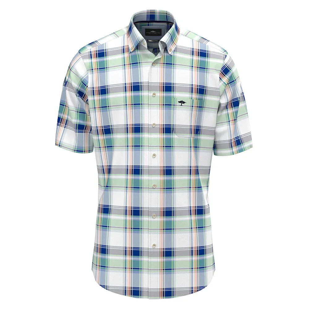 

Рубашка с коротким рукавом Fynch Hatton Colorful Combi Checks, белый