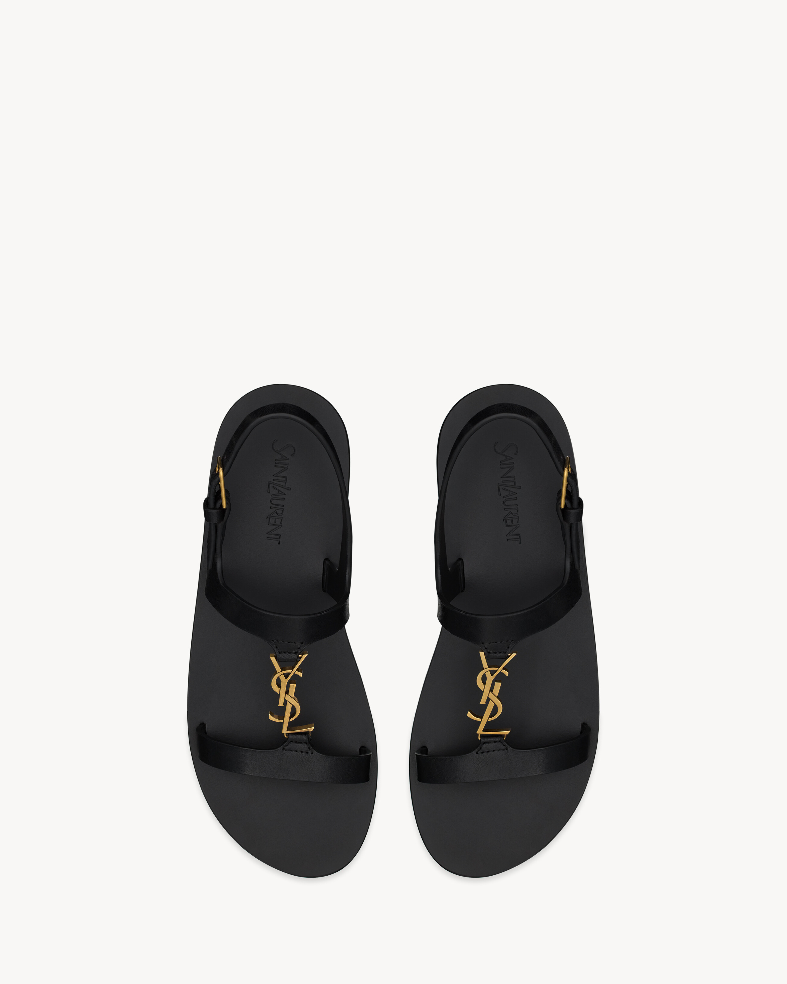 Босоножки CASSANDRA из гладкой кожи SAINT LAURENT, черный
