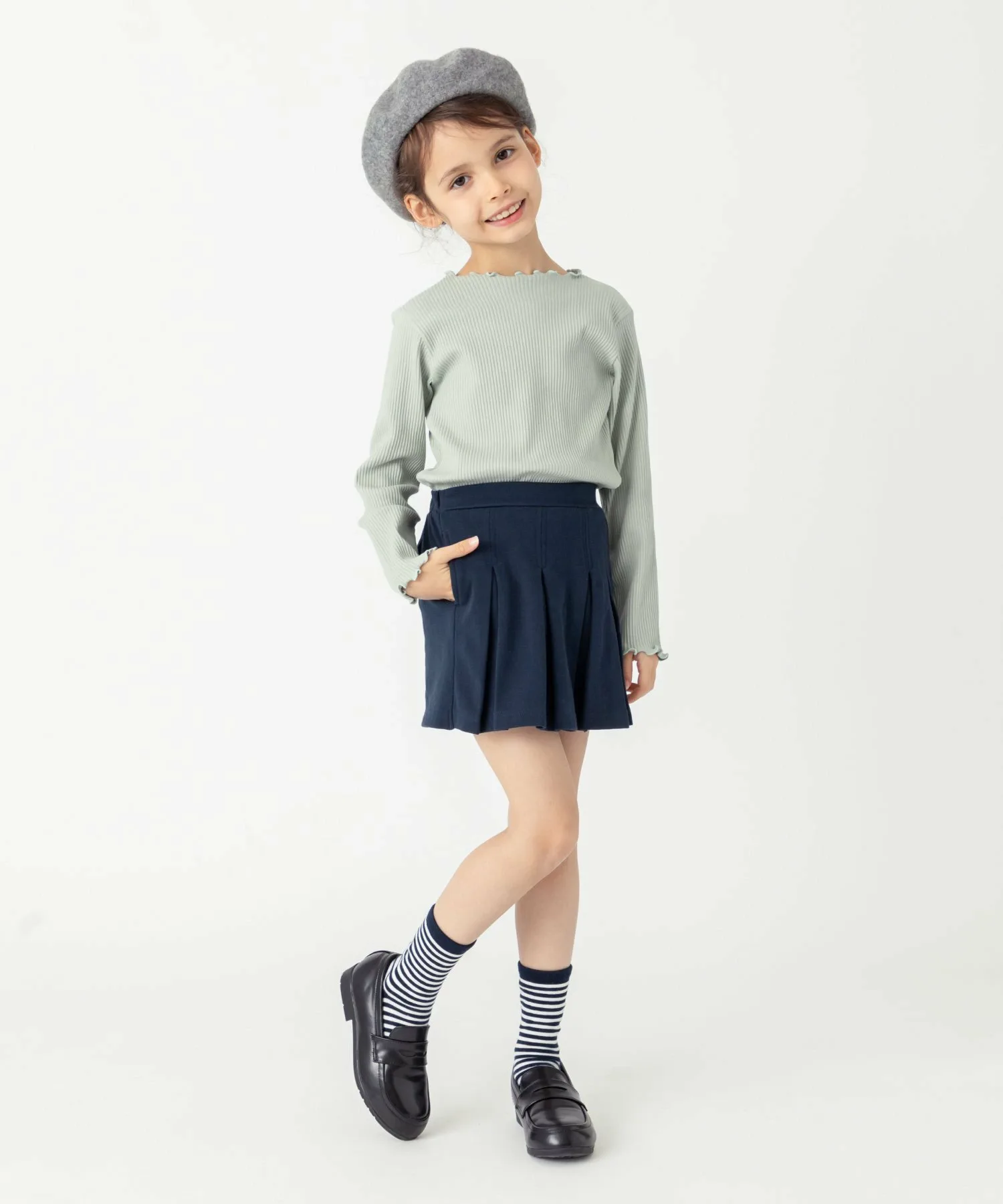 Ребристый топ с круглым вырезом Ever Closet, mint — фото 2