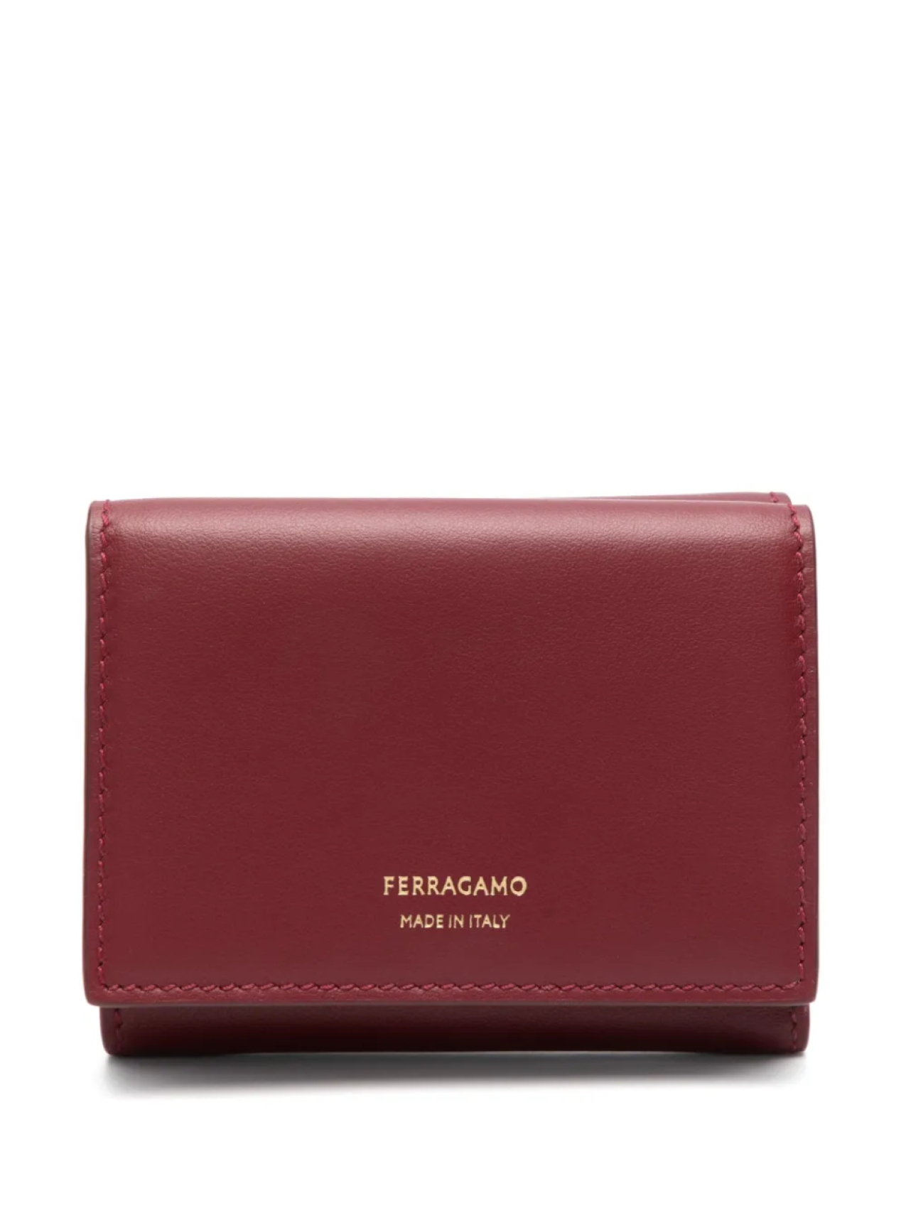 

Двухцветный кошелек тройного сложения Ferragamo, красный