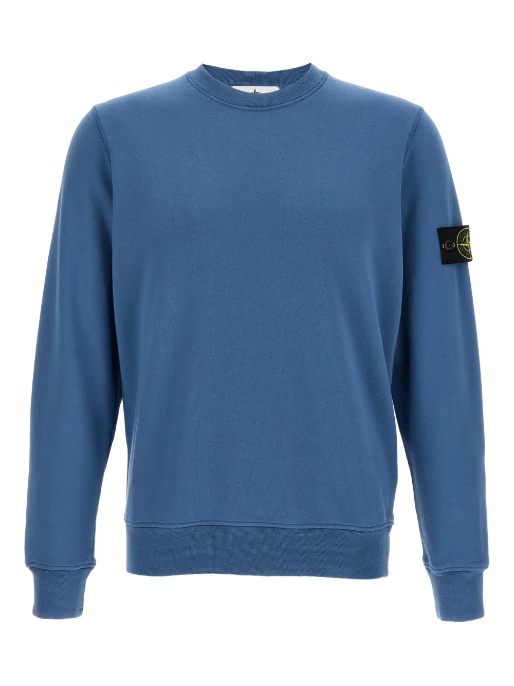 

Толстовка с логотипом из начесаного хлопка Stone Island, синий