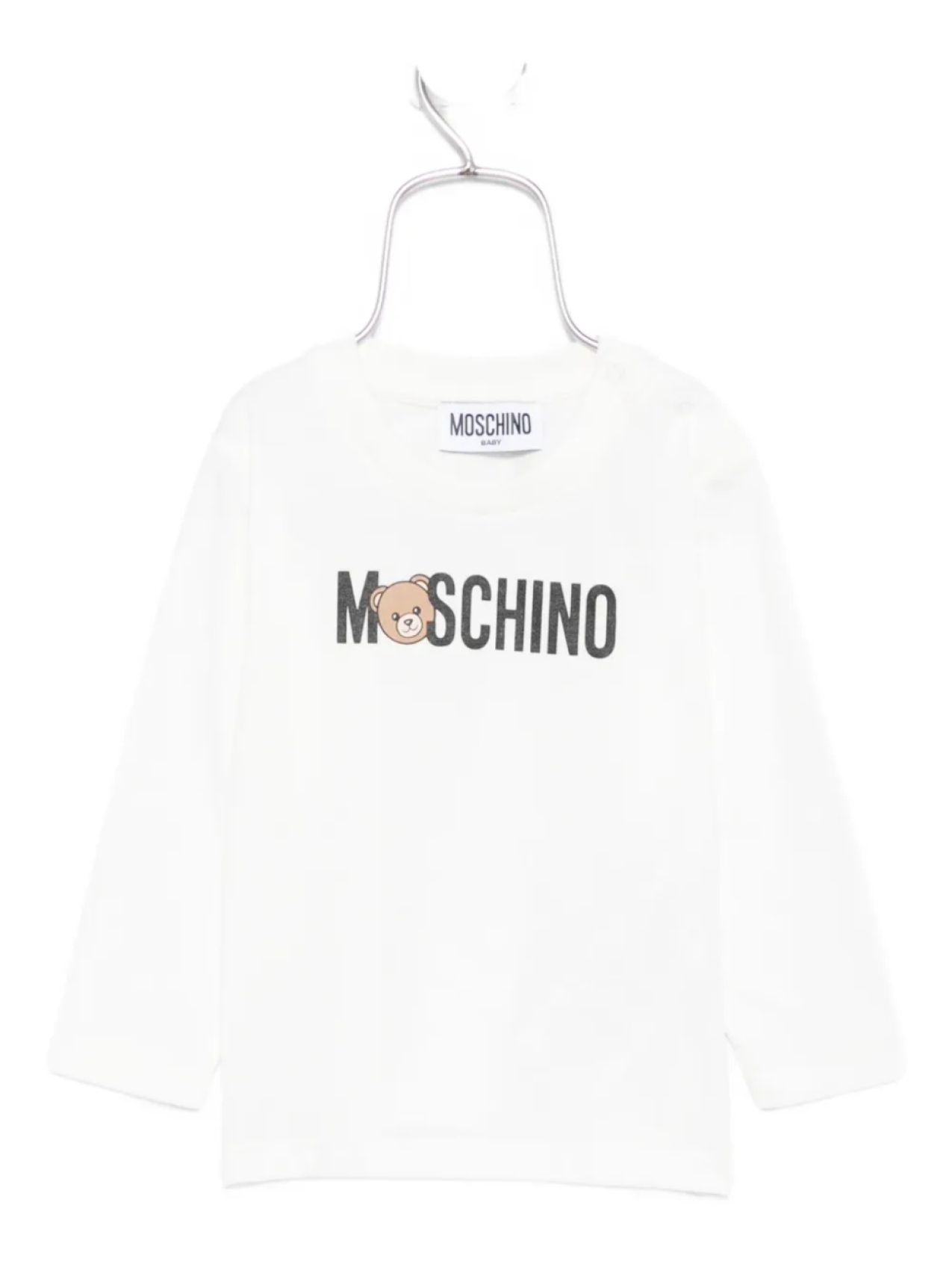 

Футболка Moschino Kids с длинными рукавами и принтом Тедди, белый
