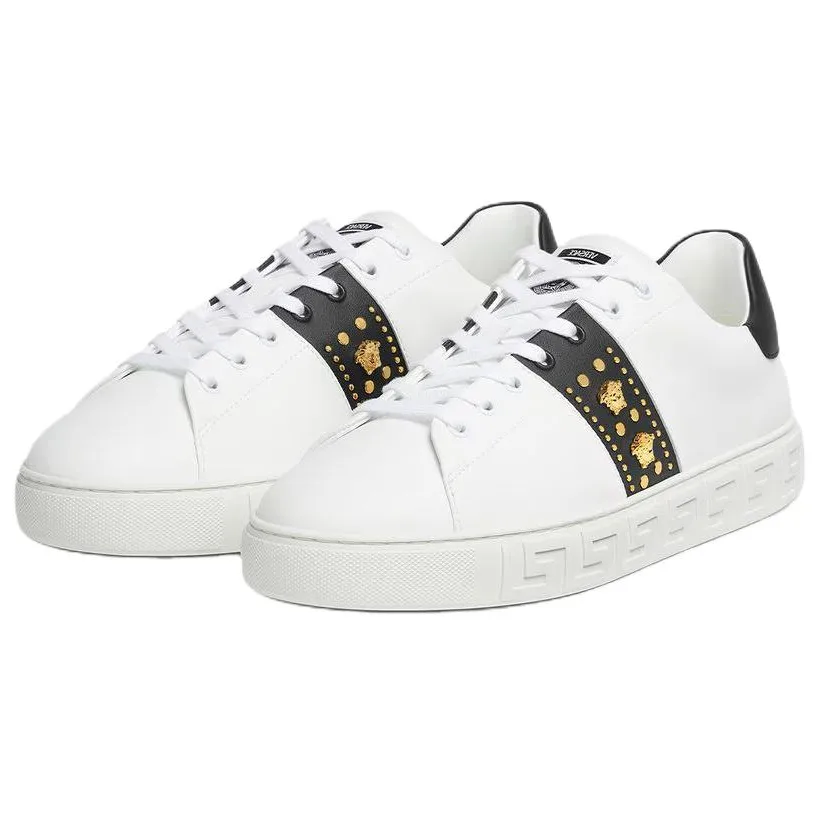 VERSACE Кроссовки Greca Low top для скейтбординга мужские белые — фото 4