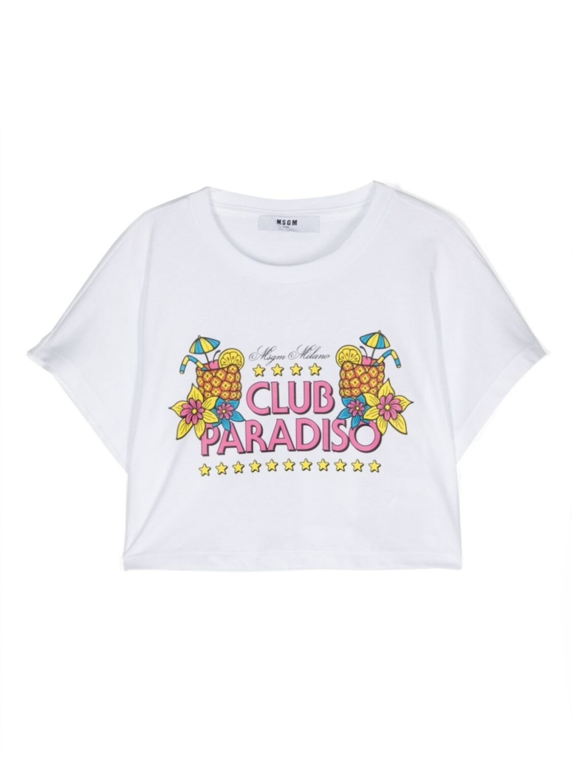 

MSGM Kids футболка с графичным принтом, белый