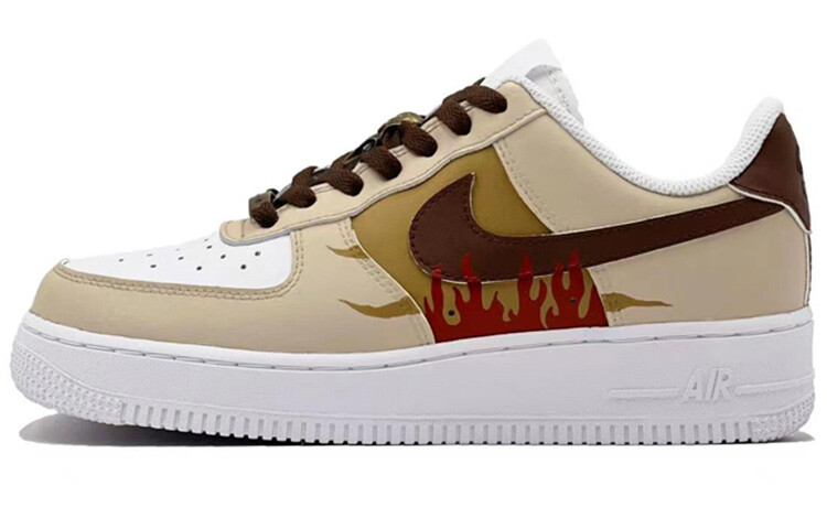 

Кроссовки для скейтбординга Air Force 1 мужские низкие коричневые/красные/белые Nike, Красный, Кроссовки для скейтбординга Air Force 1 мужские низкие коричневые/красные/белые Nike
