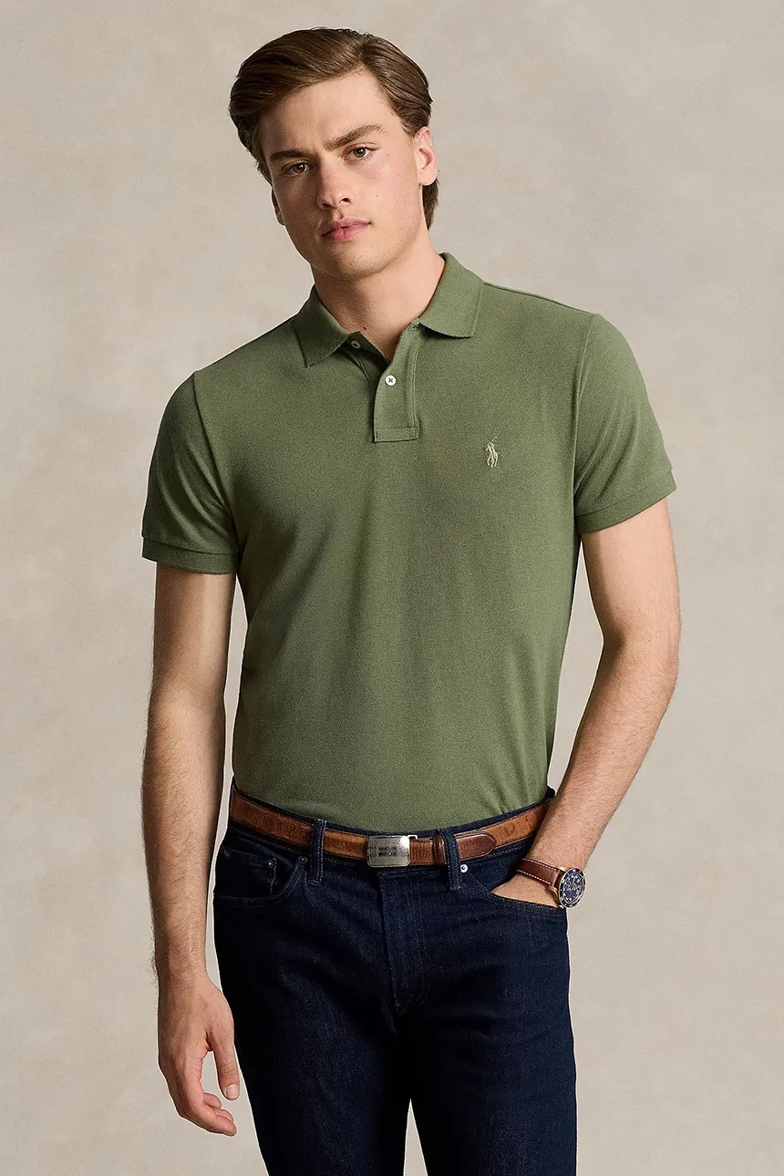 

Хлопковая рубашка-поло Polo Ralph Lauren, зеленый