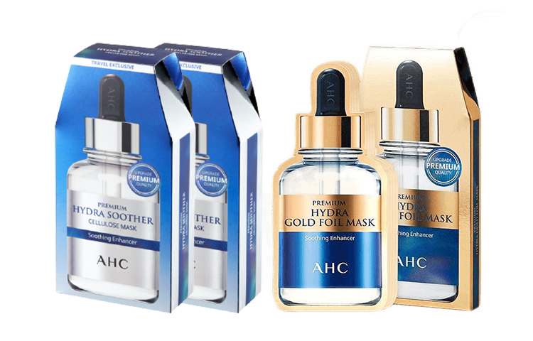 Маска для лица A.H.C — Hyaluronic Acid успокаивающая, подтягивающая, увлажняющая, восстанавливающая Gold Model — фото 4