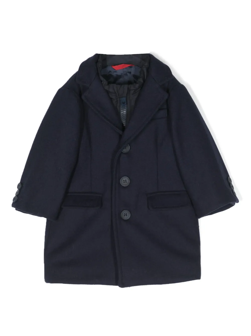 

Пальто из смесовой вирджинской шерсти Fay Kids, синий