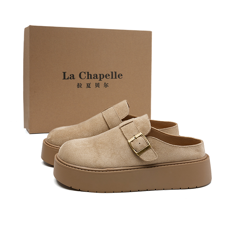 La Chapelle Женские закрытые тапочки премиум коричневые, цвет Premium Brown — фото 3