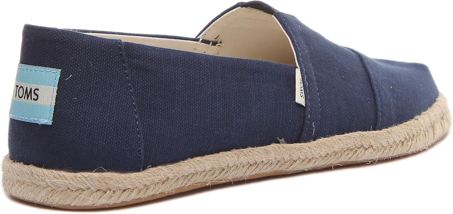 Мужские плоские тапочки TOMS Alpargata Rope, цвет индиго — фото 4