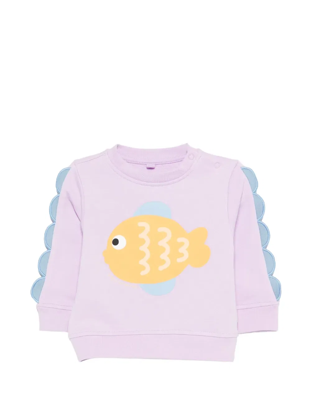 Толстовка с принтом рыбы Stella Mccartney Kids, фиолетовый