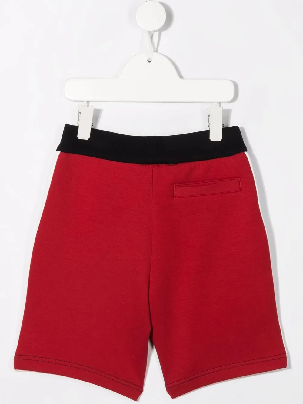 Шорты в стиле колор-блок с нашивкой-логотипом Emporio Armani Kids, синий — фото 2