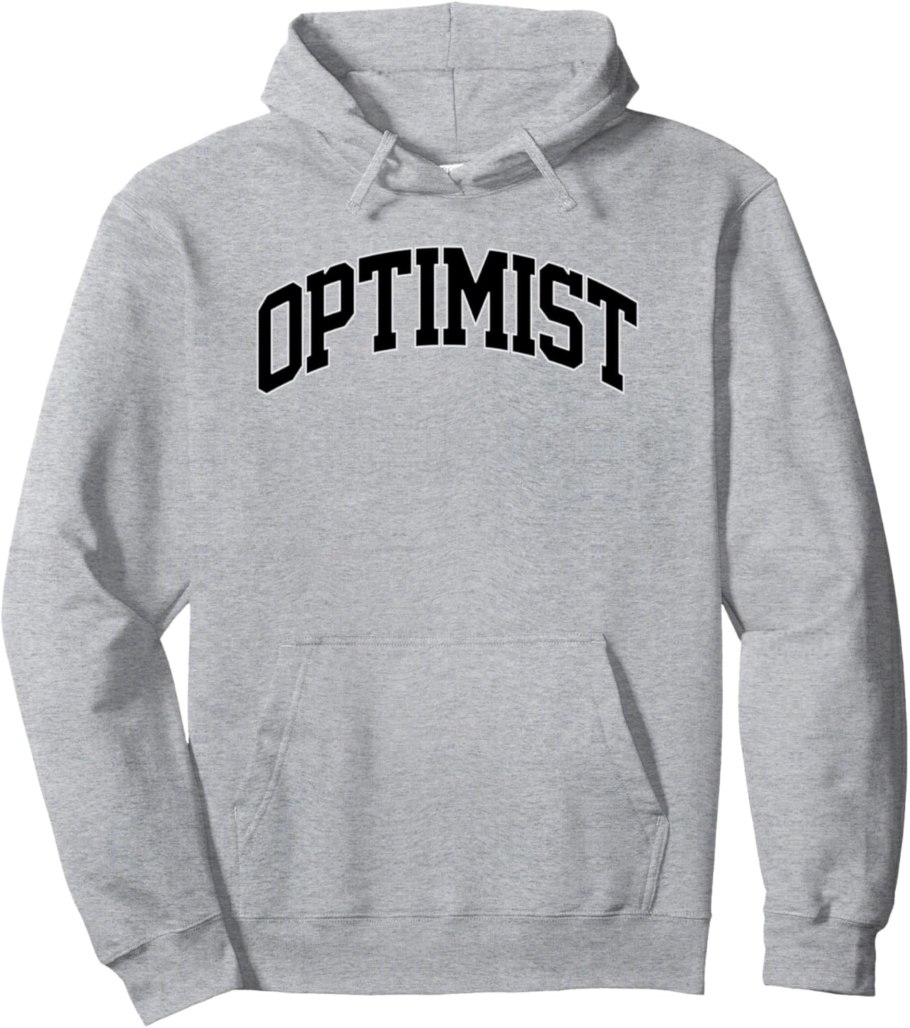 

Худи Optimist, с ярким черным университетским текстом, серого цвета Trendy Apparel